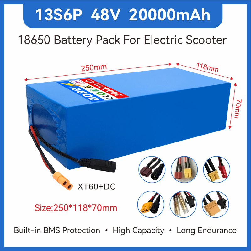 60V 50Ah Electric Scooter Battery - แบตเตอรี่สกู๊ตเตอร์ไฟฟ้า 48V 13S6P 20Ah 18650 เกรด