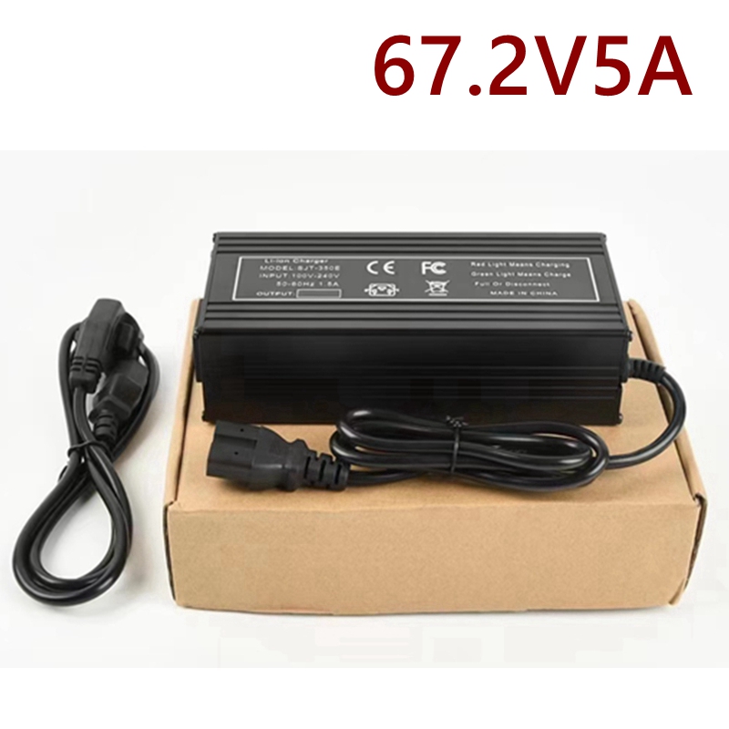 84V 20A Smart Charger - 60V ที่ชาร์จความเร็วสูง67.2V/5A ชาร์จแบตเตอรี่ลิเธียม16S 60V ขั้วต่อ GX16ระบายความร้อนได้ดี
