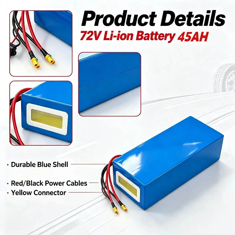 แบตเตอรี่ลิเธียมไอออนทรงสามเหล - 72V 40Ah Lifepo4 Battery Pack บทวิจารณ์และราคา