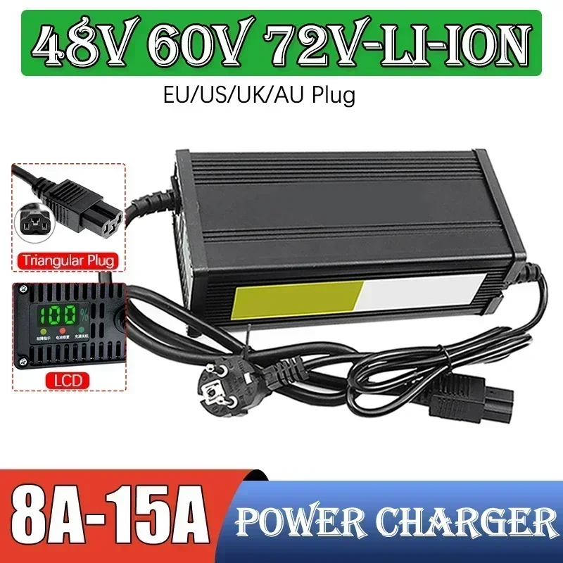 48V 60V 72V ไฟฟ้าแบตเตอรี่ลิเธ - 72V 15A Fast Charger บทวิจารณ์และราคา
